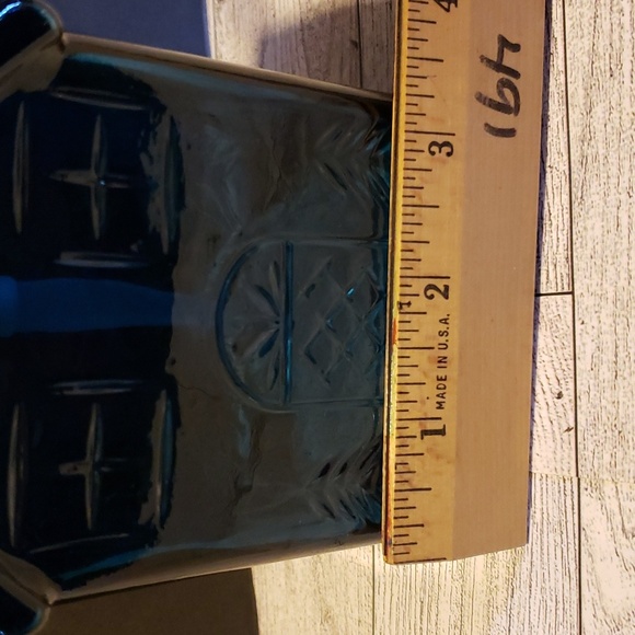 Threshold Blue Glass House Soap Dispenser with Gold Trim - New - Picture 7 of 11